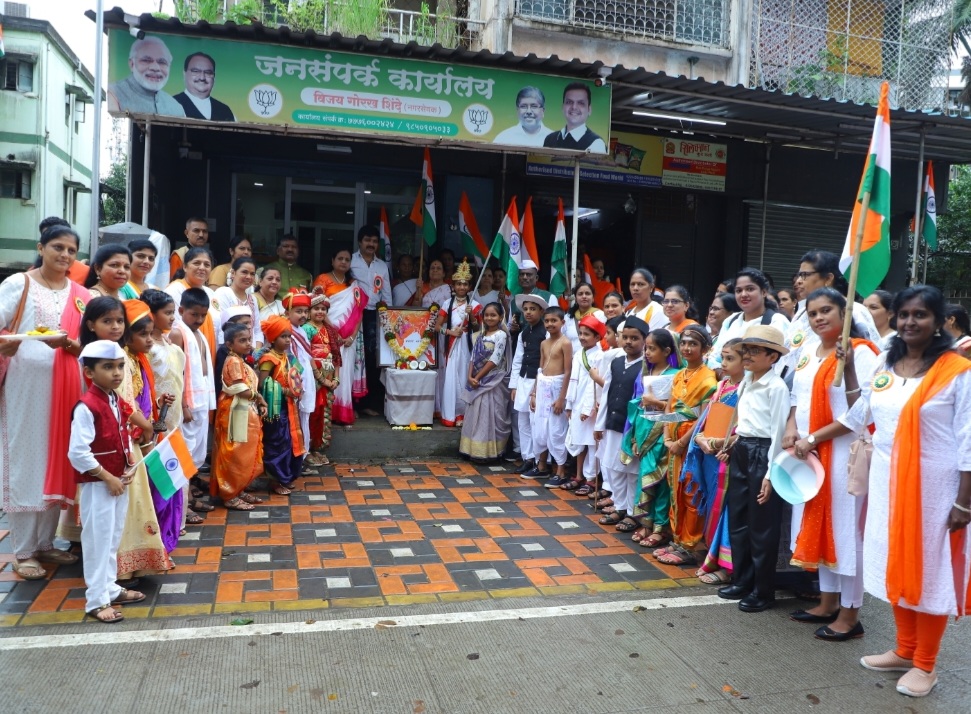 चिंचवडमध्ये भाजपकडून अमृतमहोत्सवी फेरी ; नगरसेवक शीतल शिदे यांच्याकडून आयोजन