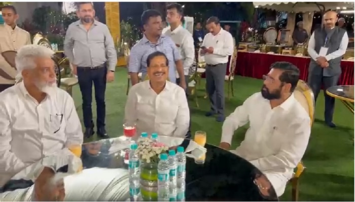 एकनाथ शिंदे यांचे कट्टर विरोधक मानले जाणारे आमदार गणेश नाईक वर्षा बंगल्यावर