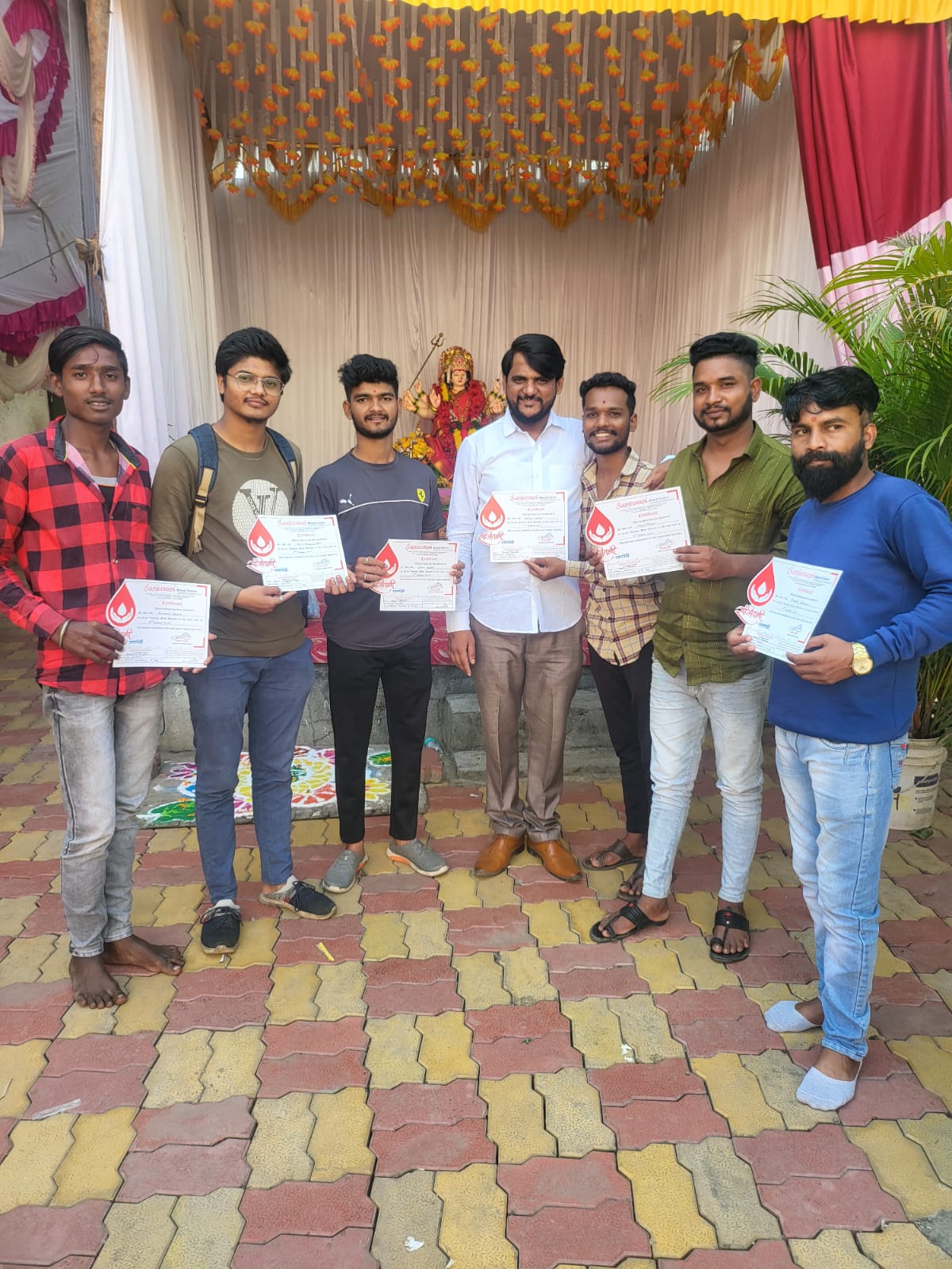 काळेवाडी येथे भारत माता प्रतिष्ठानतर्फे नवरात्र उत्सवानिमित्त रक्तदान शिबिर संपन्न 