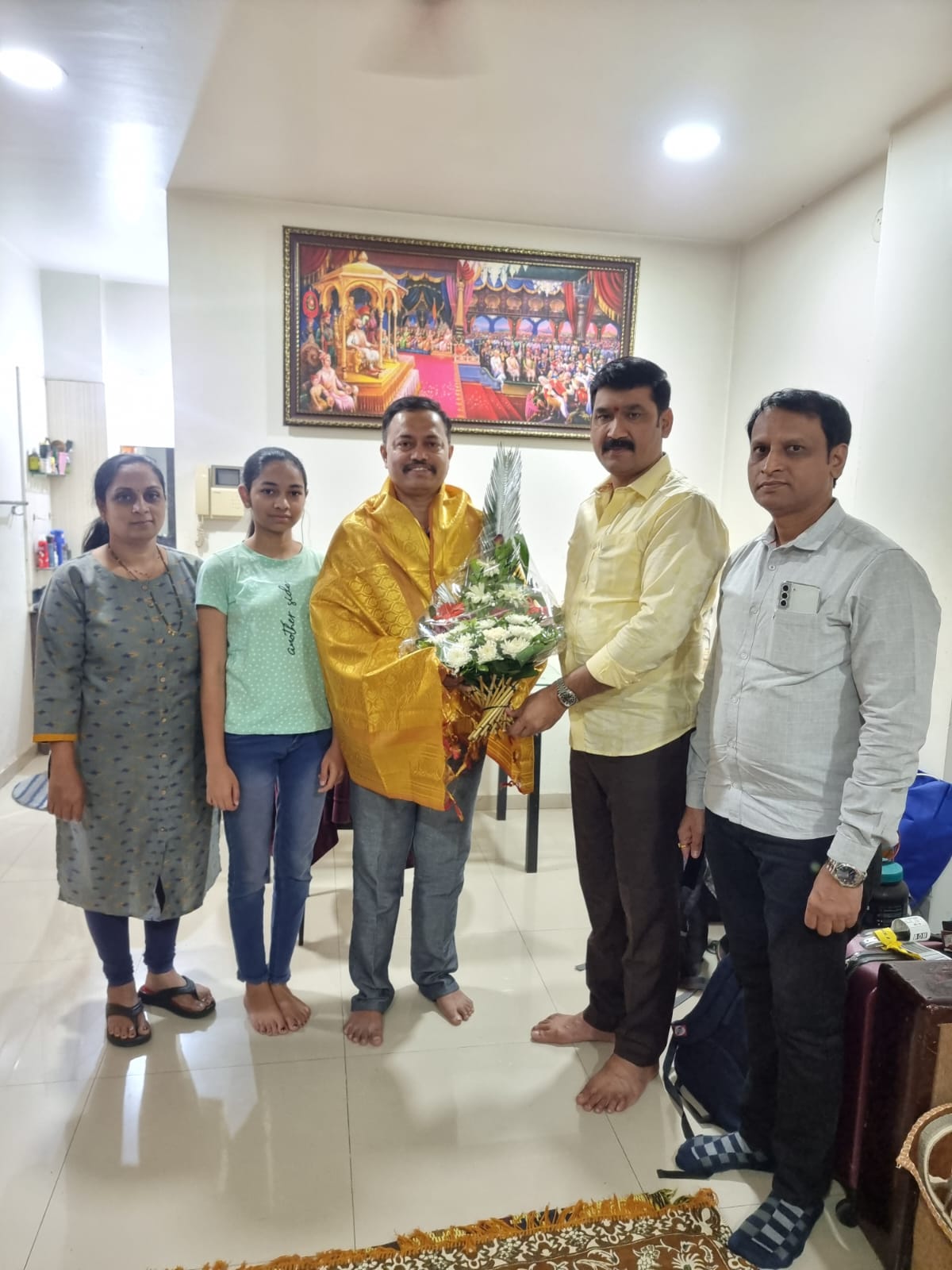 नाना काटे यांनी राजेंद्र गांगर्डे यांना इंडो अमेरिकन लीडरशिप पुरस्कार मिळाल्याबद्दल केला गौरव