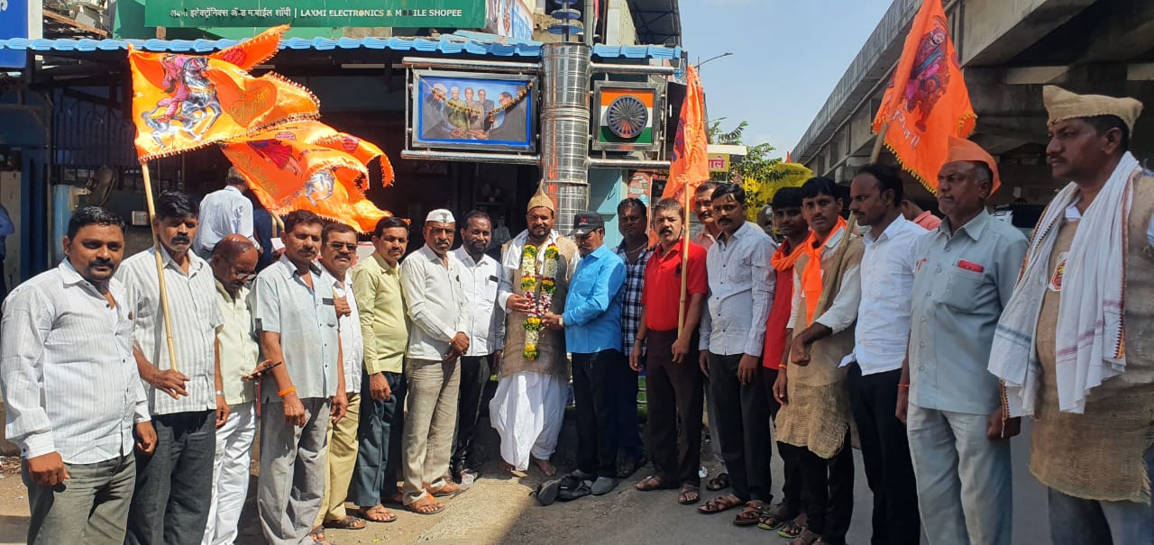 मराठा वनवास यात्रेचे देहूरोड येथे स्वागत