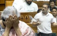 राहुल गांधींचं दमदार भाषण अन् निर्मला सीतारामण यांनी चेहरा लपवला